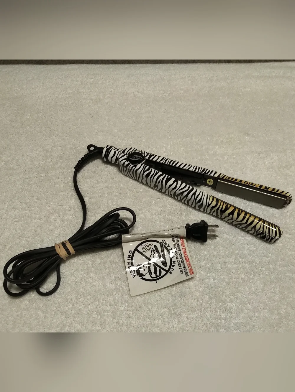 Proliss Limited Edition Turbo Silk 1 ' Zebra Print Flat Iron Straightener